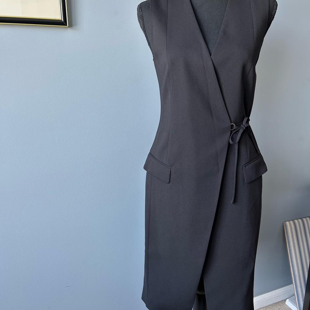 H&M Black Mensware Knee-Length Vest